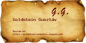 Goldstein Gusztáv névjegykártya